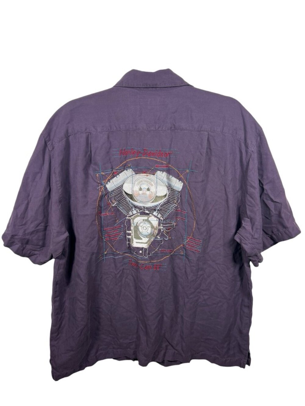 Tommy Bahama Harley Davidson Shirt Mens XLarge Silk Button Down Camp Twin Cam 88